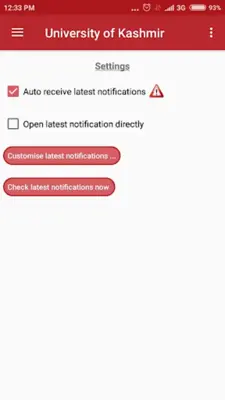 University of Kashmir (Officia android App screenshot 0